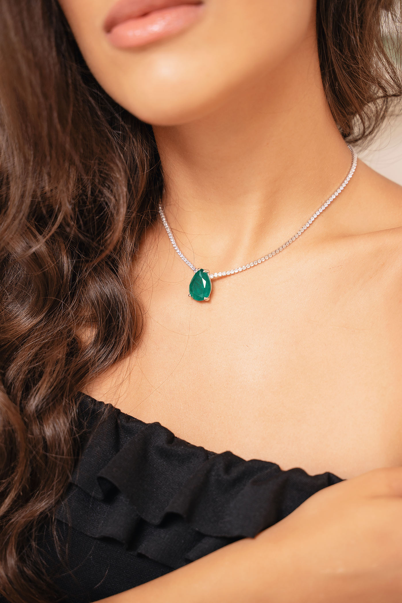 OVAL Green Tennis Choker