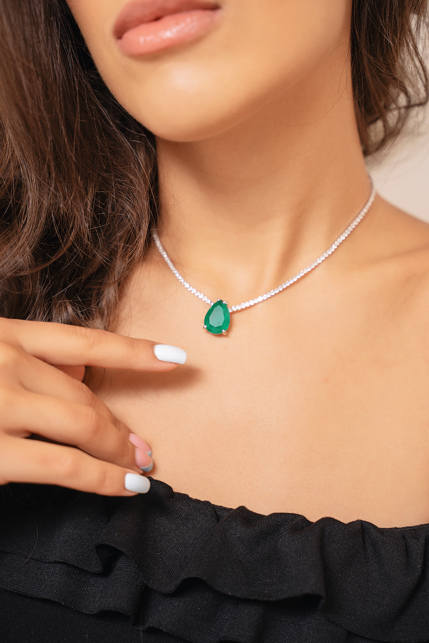 OVAL Green Tennis Choker