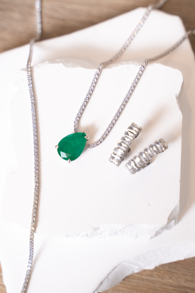 OVAL Green Tennis Choker