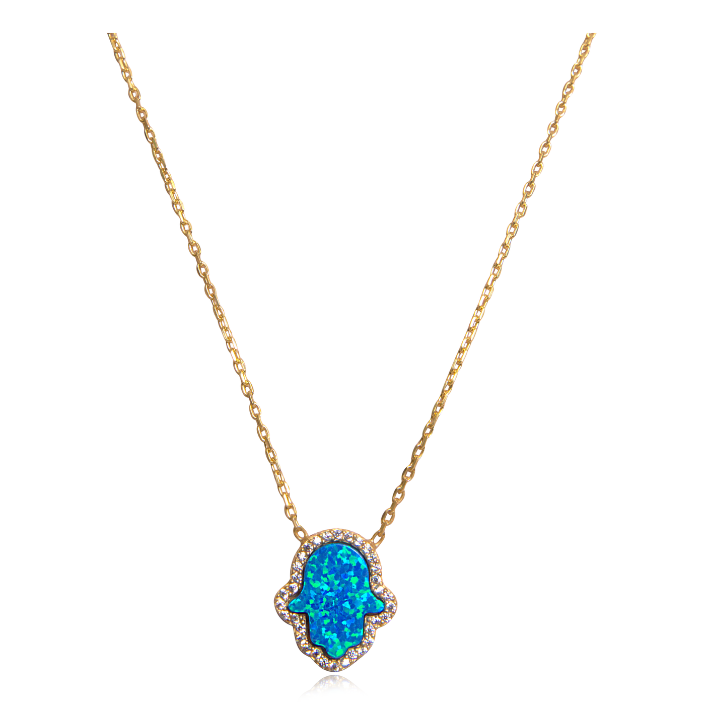 OPAL Hamsa Necklace