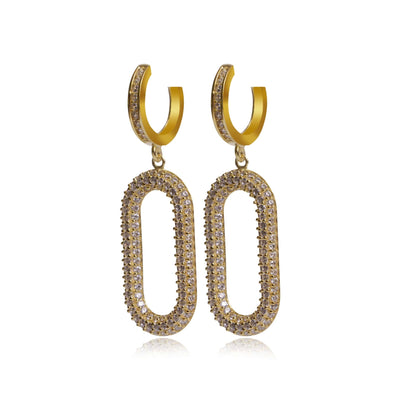 NOOR Oval Huggie Earrings