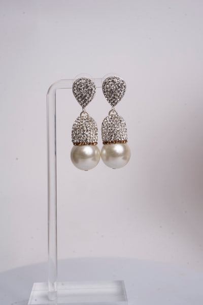 CRYSTAL Pearl Drop Earrings