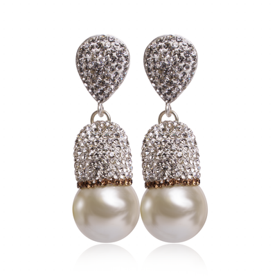 CRYSTAL Pearl Drop Earrings