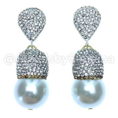 CRYSTAL Pearl Drop Earrings