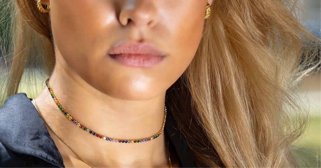 LINDSEY Multi Color Choker – JewelsBySunaina